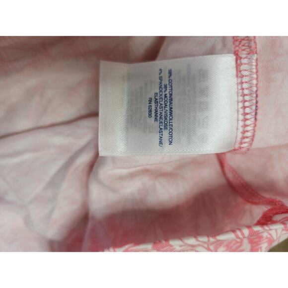Lands End Dress Pink White‎ Sailboat Cotton Modal Spandex Cap Sleeve XS 2 4 - Picture 5 of 5